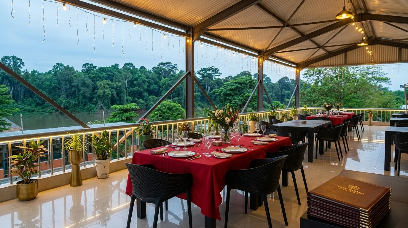 Open-air restaurant terrace at Safi Kwanza Resort